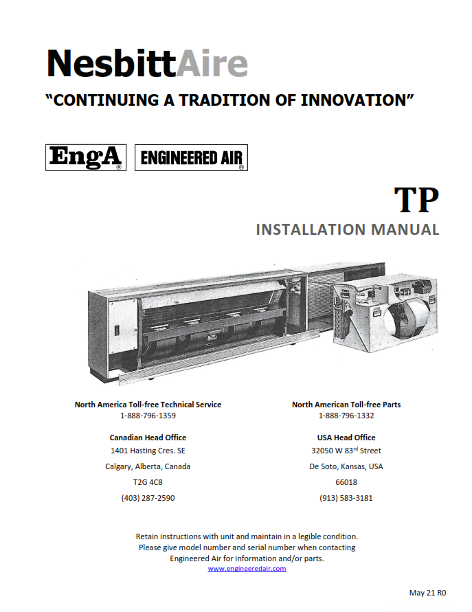 NesbittAire TP Installation