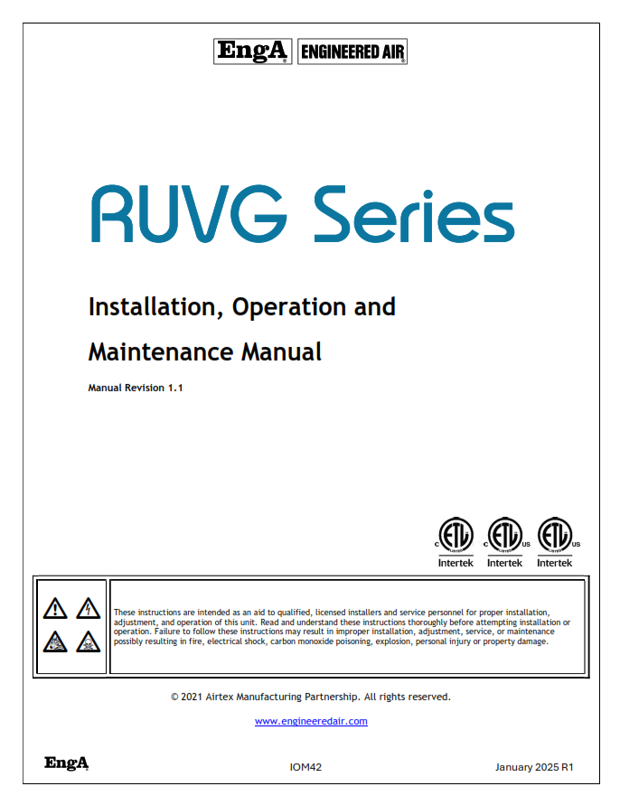 RUVG Series Manual